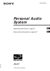 Sony ZS-D7 Manual De Instrucciones