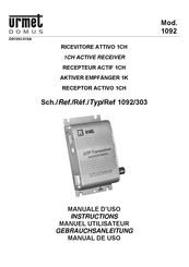 urmet domus 1092/303 Manual De Uso