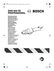 Bosch GHG 600 CE PROFESSIONAL Instrucciones De Servicio