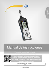 PCE Instruments PCE-HVAC 3 Manual De Instrucciones