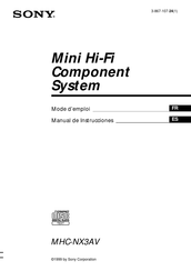 Sony MHC-NX3AV Manual De Instrucciones