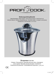 Profi Cook PC-ZP 1018 Instrucciones De Servicio