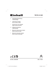 EINHELL TE-TS 315 UD Manual De Instrucciones