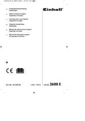 EINHELL GC-EL 2600 E Manual De Instrucciones