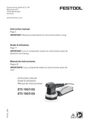 Festool ETS 150/3 EQ Manual De Instrucciones