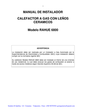 Gas Ingeniera RAHUE 6800 Manual De Instalador