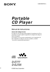 Sony Walkman D-E777 Manual De Instrucciones