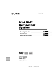 Sony MHC-S90D Manual De Instrucciones