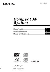Sony DAV-SC6 Manual De Instrucciones