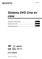 Sony DAV-SB200 Manual De Instrucciones