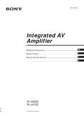 Sony TA-VA8ES Manual De Instrucciones