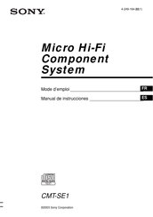 Sony CMT-SE1 Manual De Instrucciones