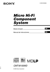 Sony CMT-M100MD Manual De Instrucciones