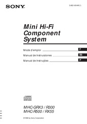 Sony MHC-GRX3 Manual De Instrucciones