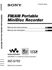 Sony Walkman MZ-G755 Manual De Instrucciones