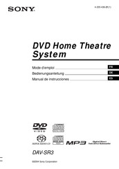 Sony DAV-SR3 Manual De Instrucciones