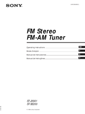 Sony ST-JX661 Manual De Instrucciones