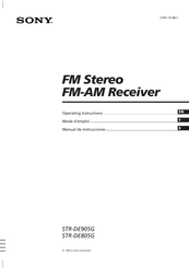 Sony STR-DE805G Manual De Instrucciones