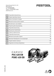 Festool CARVEX PSC 420 EB Manual De Instrucciones