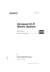 Sony MHC-G202 Manual De Instrucciones