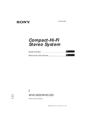 Sony MHC-C20 Manual De Instrucciones