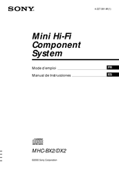 Sony MHC-BX2 Manual De Instrucciones