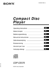 Sony CDP-CE575 Manual De Instrucciones