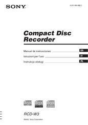 Sony RCD-W3 Manual De Instrucciones