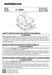 Metabo HPT C 7SB3 Manual De Instrucciones