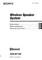 Sony SRS-BT100 Manual De Instrucciones