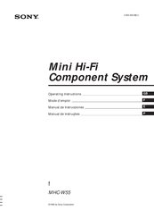 Sony MHC-W55 Manual De Instrucciones