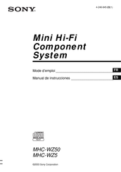 Sony MHC-WZ50 Manual De Instrucciones