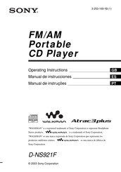 Sony Walkman D-NS921F Manual De Instrucciones