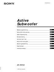 Sony SA-WM40 Manual De Instrucciones