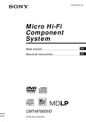 Sony CMT-M700DVD Manual De Instrucciones