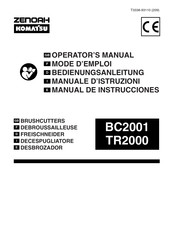 ZENOAH KOMATSU TR2000 Manual De Instrucciones