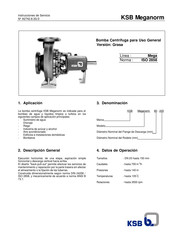 KSB Meganorm Instrucciones De Servicio