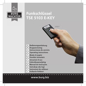 BURG-WACHTER TSE 5103 E-KEY Instrucciones De Servicio