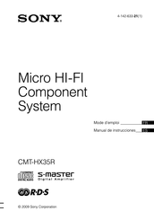 Sony CMT-HX35R Manual De Instrucciones