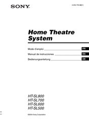 Sony HT-SL500 Manual De Instrucciones