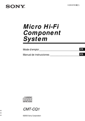 Sony CMT-CQ1 Manual De Instrucciones