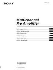 Sony TA-P9000ES Manual De Instrucciones