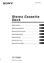 Sony TC-TX595 Manual De Instrucciones