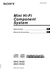 Sony Game Sunc MHC-RV50 Manual De Instrucciones