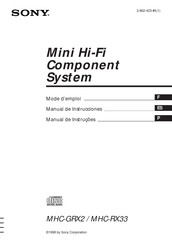 Sony MHC-RX33 Manual De Instrucciones