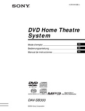 Sony DAV-SB300 Manual De Instrucciones
