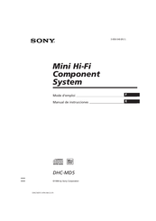 Sony DHC-MD5 Manual De Instrucciones