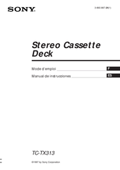 Sony TC-TX313 Manual De Instrucciones