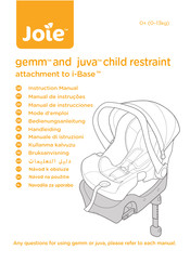 Joie gemm and juva child restraint attachment to i-Base Manual De Instrucciones