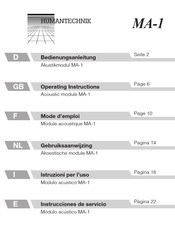 HumanTechnik MA-1 Instrucciones De Servicio